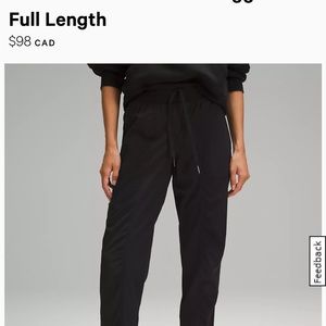lululemon dance studio pant - size 2